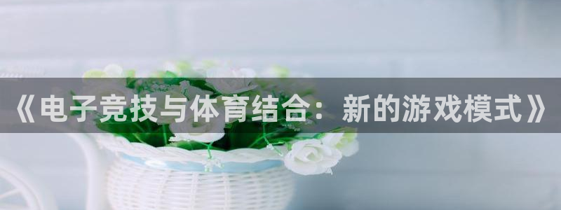 辉达娱乐4开户：《电子竞技与体育结合：新的游戏模式》