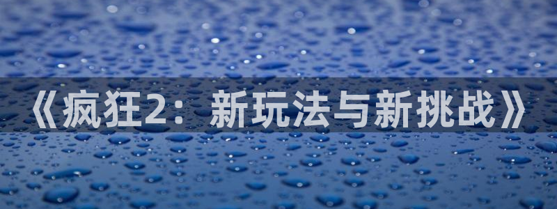 辉达娱乐平台负责人：《疯狂2：新玩法与新挑战》